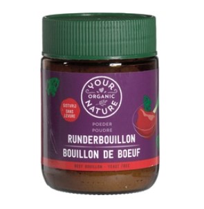 Heldere runderbouillonpoeder zonder gist van Your Organic Nature