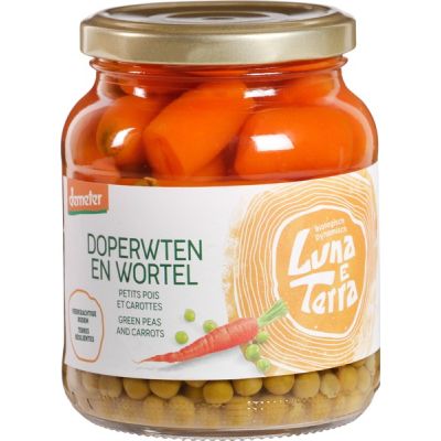 Doperwten en wortelen van Luna e Terra, 6 x 350 g