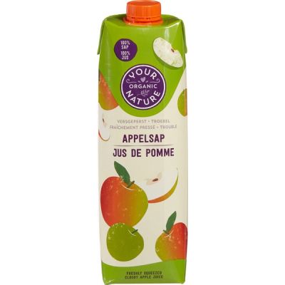 Appel sap van Your Organic Nature, 6 x 1 l Appel sap van Your Organic Nature, 6 x 1 l