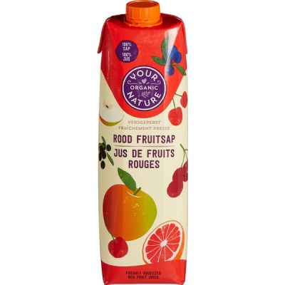 Rood fruit sap van Your Organic Nature, 6 x 1 l