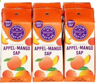 Appel-Mango sap 4 x 6x200 ml van Your Organic Nature Appel-Mango sap 4 x 6x200 ml van Your Organic Nature
