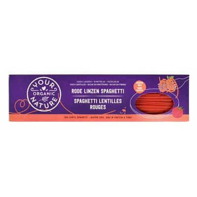 Spaghetti Rode Linzen van Your Organic Nature, 12 x 250 g