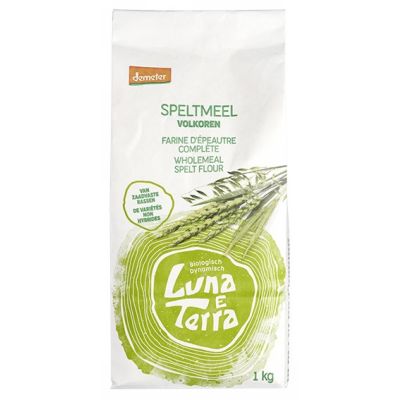 Speltmeel volkoren Demeter van Luna e Terra, 6 x 1000 g