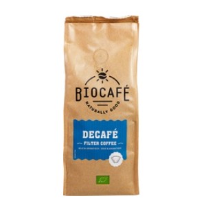 Filterkoffie 100% Arabica cafeïnevrij van Biocafe, 6 x 250 g