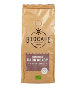 Melange Espresso dark roast van Biocafe gemalen, 6 x 250 g