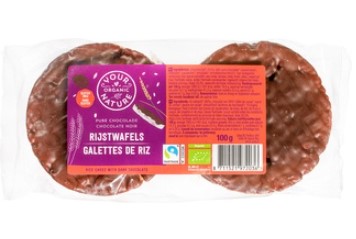 Rijstwafels Chocolade Puur van Your Organic Nature, 12 x 100 g