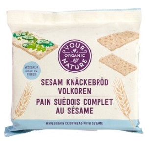 Knäckebröd volkoren sesam van Your Organic Nature, 12 x 250 g