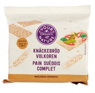 Knäckebröd volkoren van Your Organic Nature, 12 x 250 g