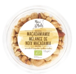 Macadamiamix geroosterd met zeezout van Nice & Nuts, 8 x 175 g