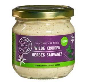 Sandwichspread wilde kruiden van Your Organic Nature, 6 x 180 g