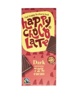 Chocolade tablet Puur 72% van Happy Chocolate, 12 x 85 g