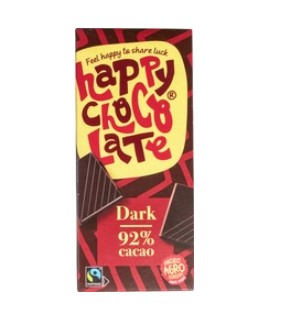 Chocolade Tabletten Puur 92% van Happy Chocolate, 12 x 85 g