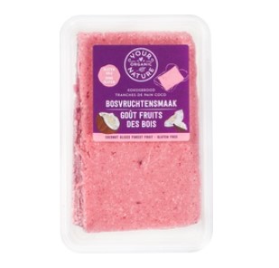 Kokosbrood bosvruchten van Your Organic Nature, 12 x 225 g