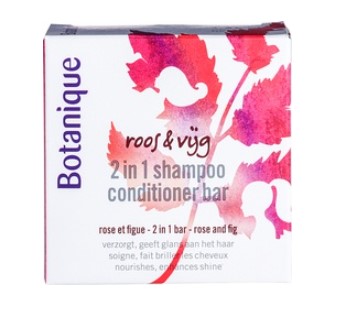 Shampoo en conditioner bar Roos + Vijg van Botanique, 1 x 100 g