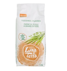 Roggemeel volkoren van Luna e Terra, 6 x 1 kg
