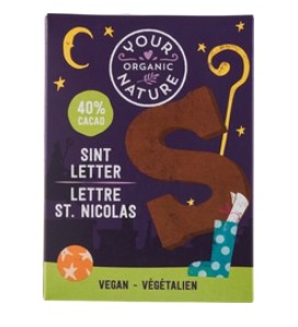 Letter S vegan bruin van Your Organic Nature, 12 x 130 g Letter S vegan bruin van Your Organic Nature, 12 x 130 g