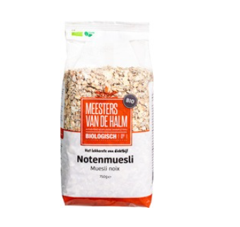 Noten-Muesli van De Meesters van de Halm, 6x 750 gram.
