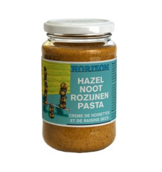 Hazelnoot Rozijnenpasta zonder zout van Horizon, 6x 350 gr