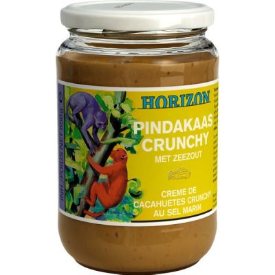 Pindakaas Crunchy met zout van Horizon, 6x 350 gr