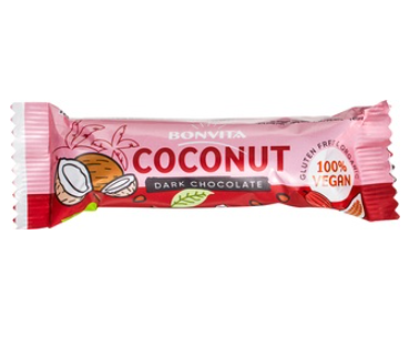 Bonbarr dark chocolate & coconut van Bonvita, 24x 40 gr