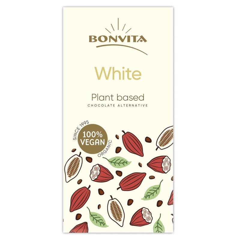 Rijstmelk tablet chocolade wit van Bonvita, 12x 100 gr