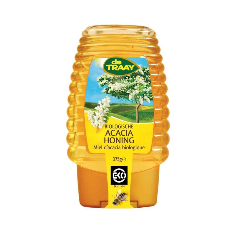 Acacia honing knijpfles van De Traay, 1 x 375 g
