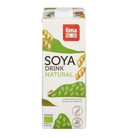 Soja drink natural glutenvrij ongezoet van Lima, 8x 1 l