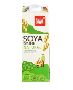 Soja drink natural glutenvrij ongezoet van Lima, 8x 1 l