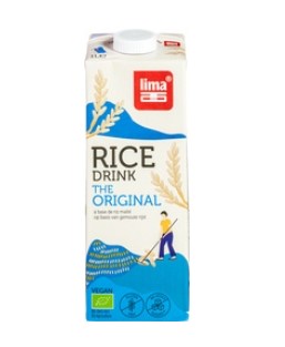 Rijst drink original glutenvrij ongezoet van Lima, 8x 1 ltr