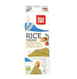 Ricedrink hazelnoot-amandel ongezoet van Lima, 6x 1 l