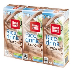 Rijstdrink choco 3-pack van Lima, 5x 600ml