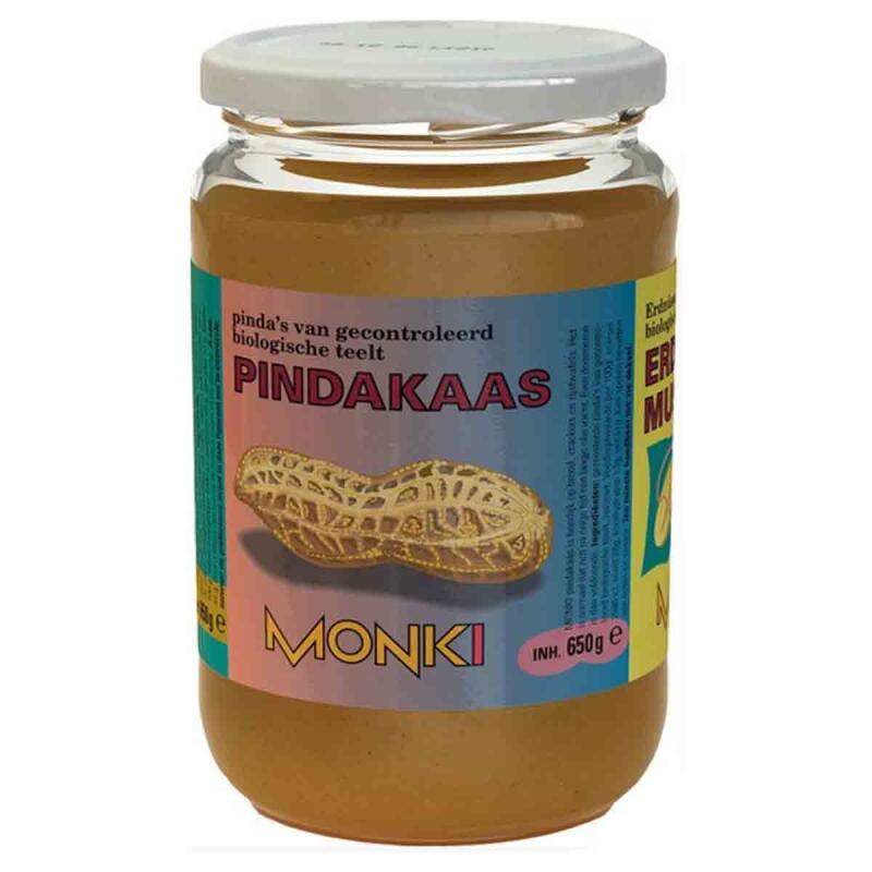 Pindakaas met zout van Monki, 6x 650 gr