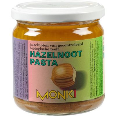 Hazelnootpasta zonder zout van Monki, 6x 330 gr