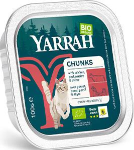 Katten brokjes rund van Yarrah, 16x 100 gr