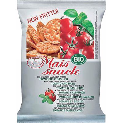 Maïs snack tomaat/basilicum van Bio Alimenti, 10x 50 g