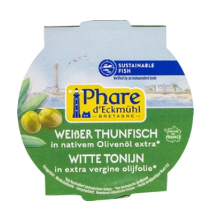 Witte tonijn in olijfolie van Phare d`Eckmühl, 9 x 160 g