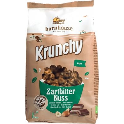 Krunchy pure chocolade hazelnoot van Barnhouse, 6 x 375 gram