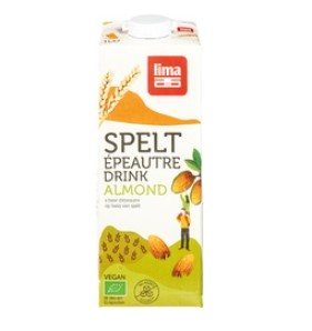 Spelt-amandel drink van Lima, 8x 1 ltr