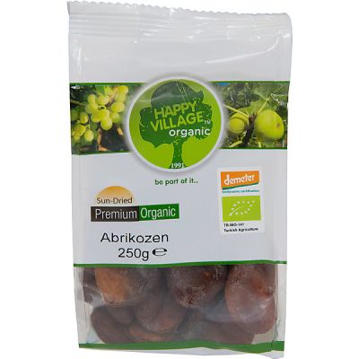 Abrikozen gedroogd demeter van Happy Village, 10x250g