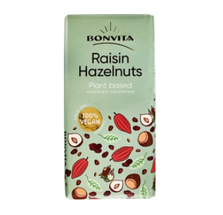 Chocoladetablet Rijstmelk rozijn hazelnoot van Bonvita, 12x 100 gr