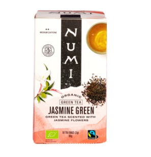 Jasmine green tea van Numi, 4 x 18 builtjes