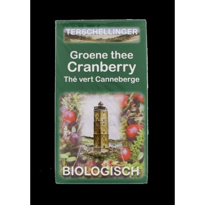 Groene thee cranberry van Terschellinger, 10 x 20 stk