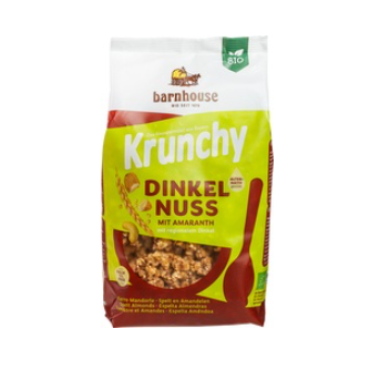 Krunchy amaranth spelt & noten van Barnhouse, 6 x 375 gram