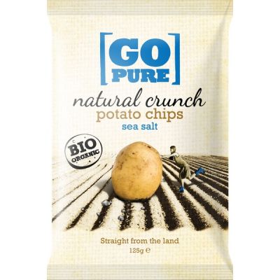 Natural crunch chips sea salt  van Go Pure, 6x 125 gram.