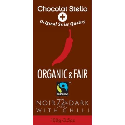 Choc. Reep Dark 72% Cacao Chili van Chocolat Stella, 11x 100 g