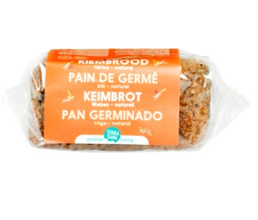 Kiembrood Naturel van TerraSana, 8x 400 g