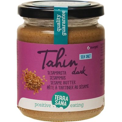 Tahin dark met zout van TerraSana, 6x 250 g