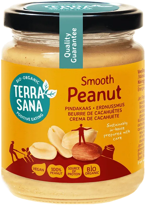 Pindakaas van TerraSana, 6x 250 g