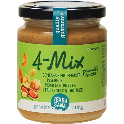 4-Mix notenpasta van TerraSana, 6x 250 g