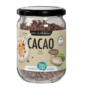 Raw cacao nibs van TerraSana, 6x 230 g